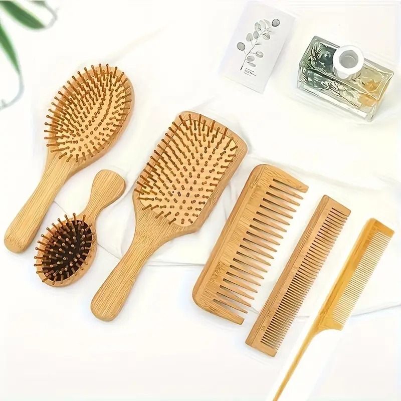 6pcs Bamboo Hair Care Set